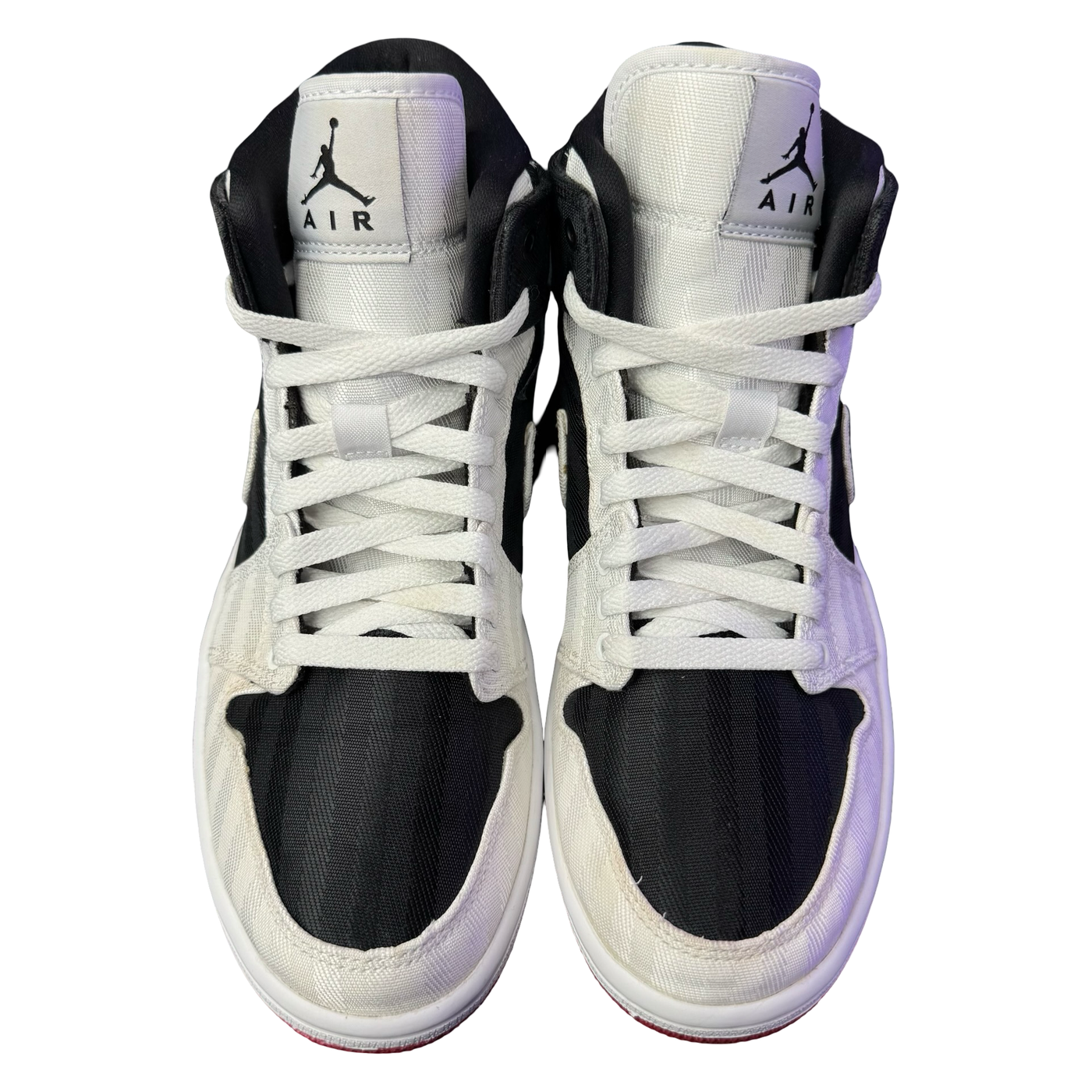 WMNS Nike Air Jordan 1 Mid SE Utility Canvas White Black Gym Red