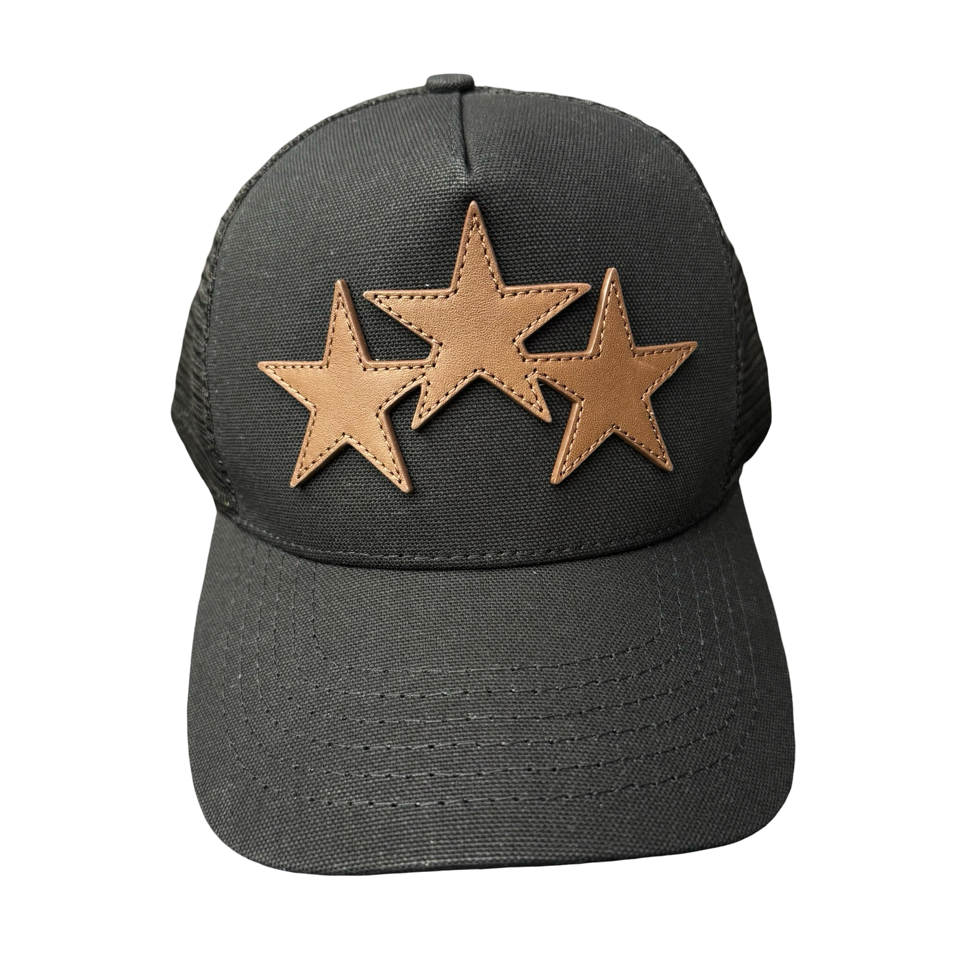 Amiri 3 Star Trucker Hat Black Brown