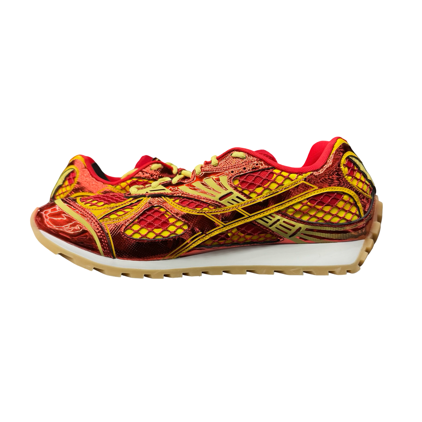 Bottega Veneta Orbit Sneakers Metallic Red Sherbert