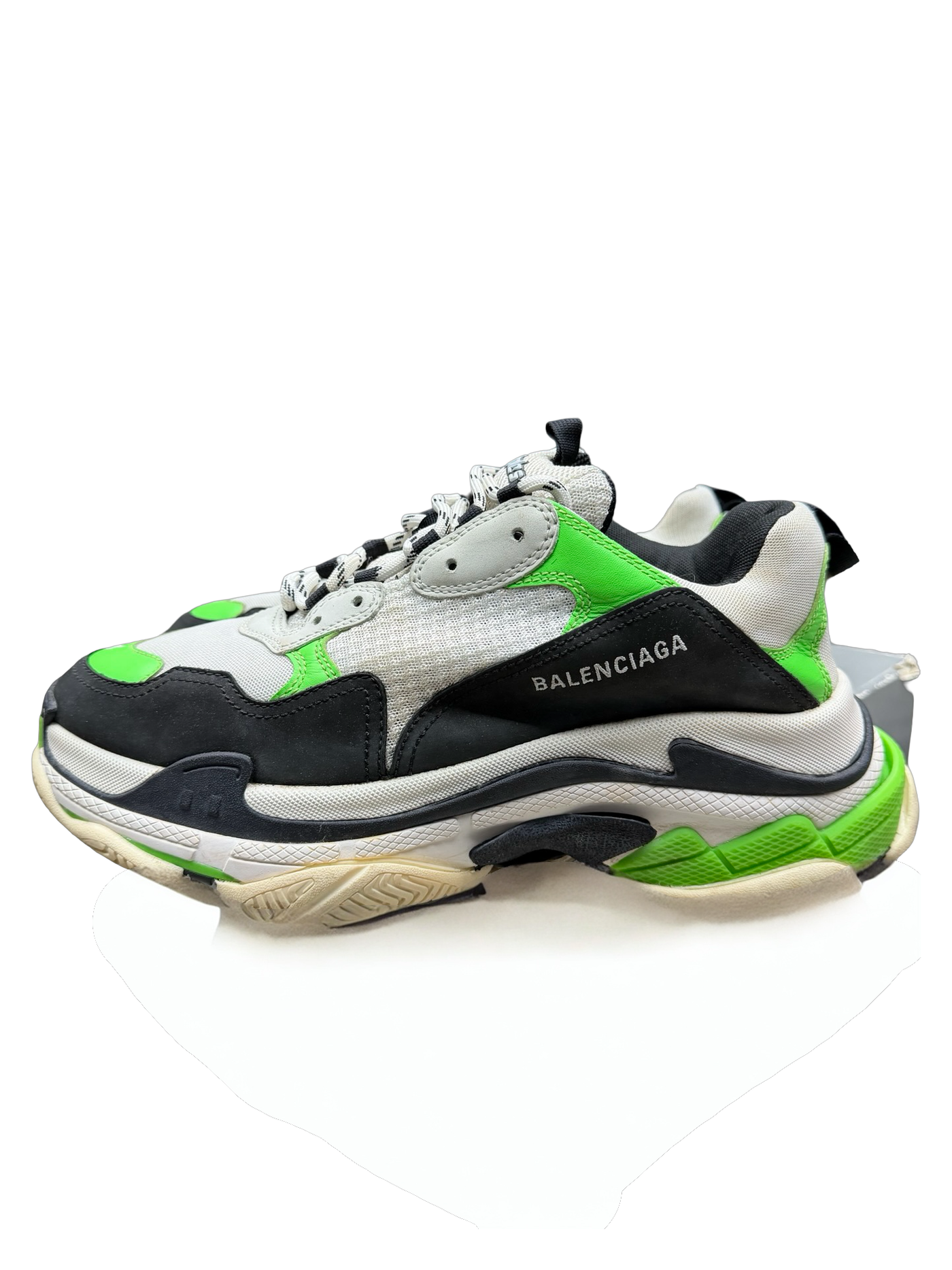 Balenciaga Triple S White Green Fluo Sneakers