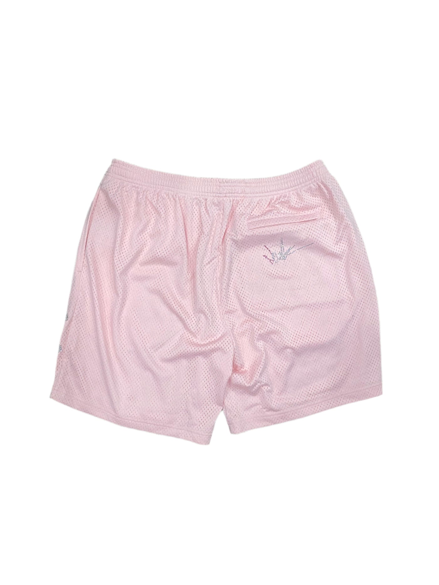 NewYrrk Pink Basketball Shorts Side Logo w/ White Pink Crystal