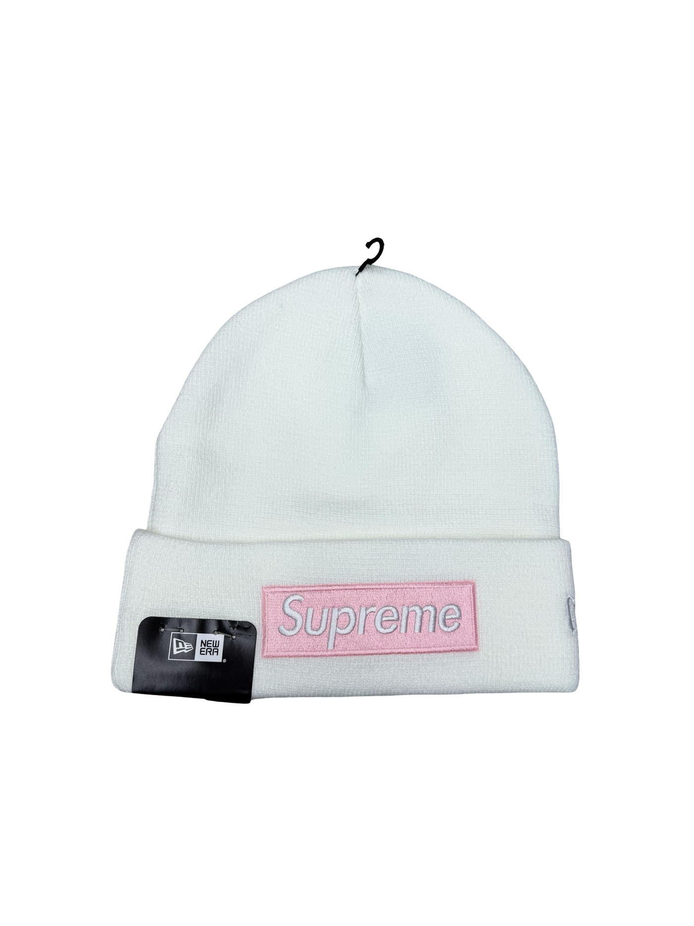 Supreme x New Era Box Logo Beanie White Pink