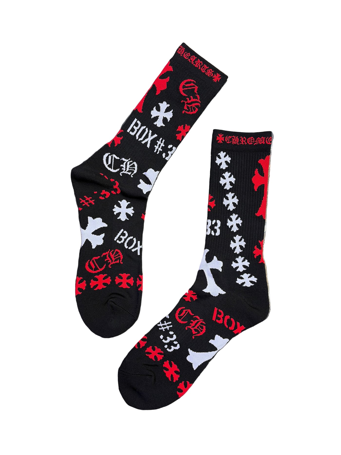Chrome Hearts Stencil Socks Black