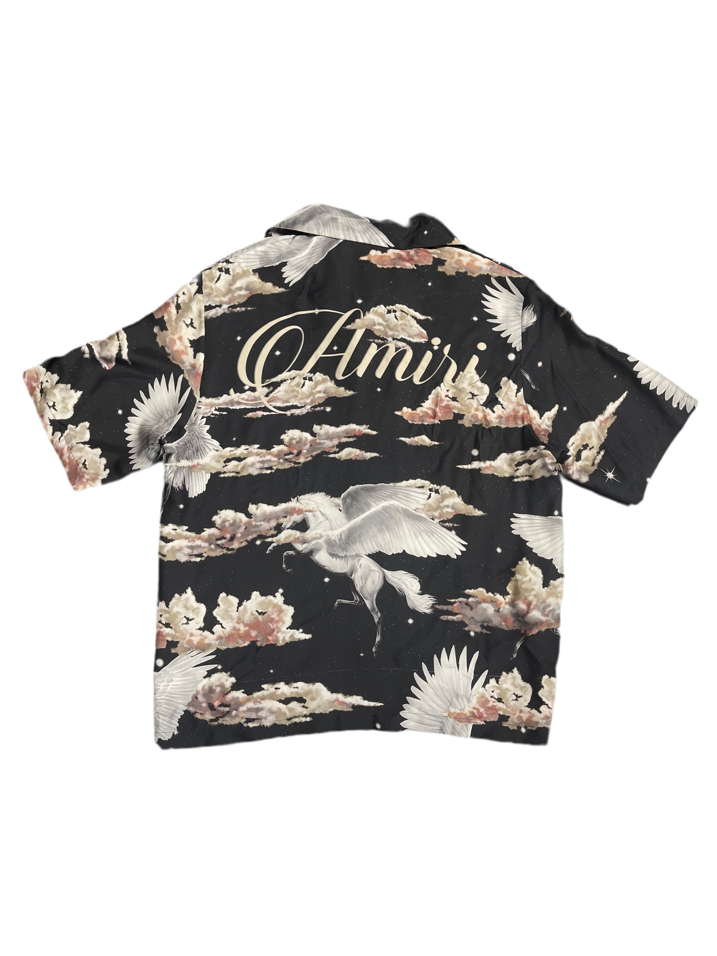 AMIRI All Over Pegasus Bowling Shirt Black