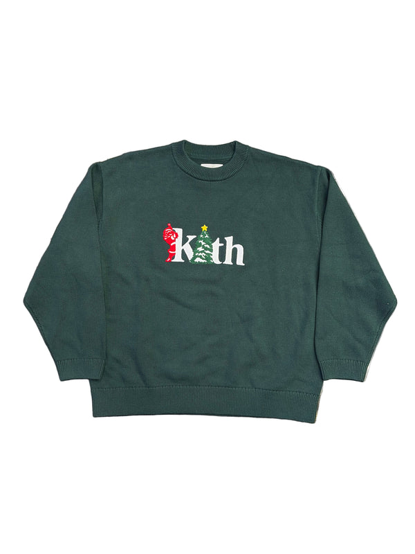 KITH KITHmas Tree Crewneck Sweater Stadium Green