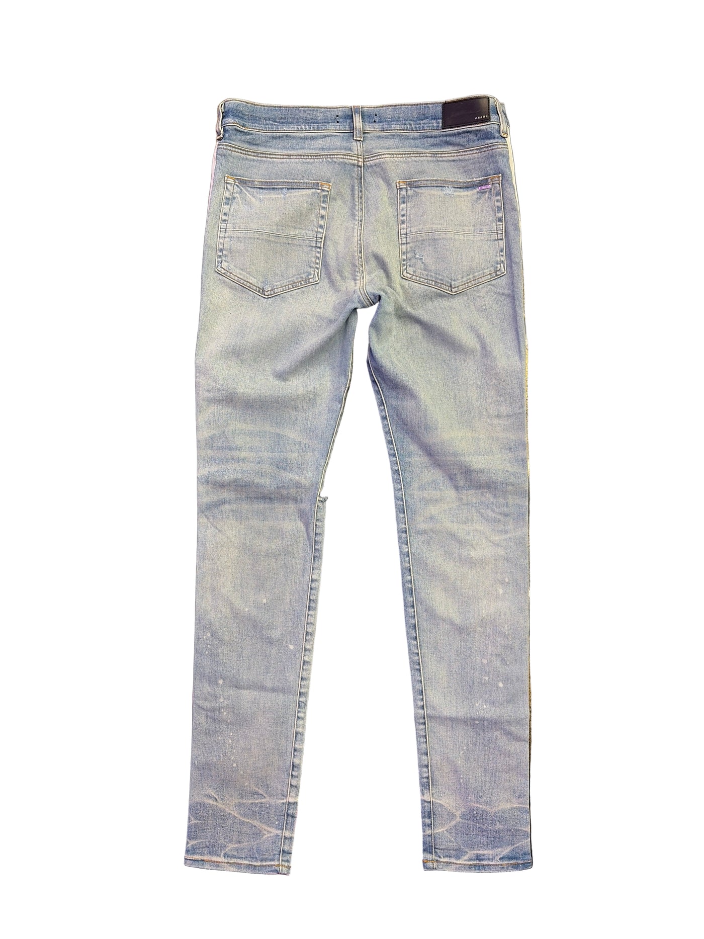 Amiri Flocked Track Jeans Clay Indigo
