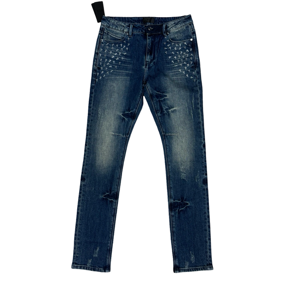 RTA Bryant Skinny Fadded Washed Jeans