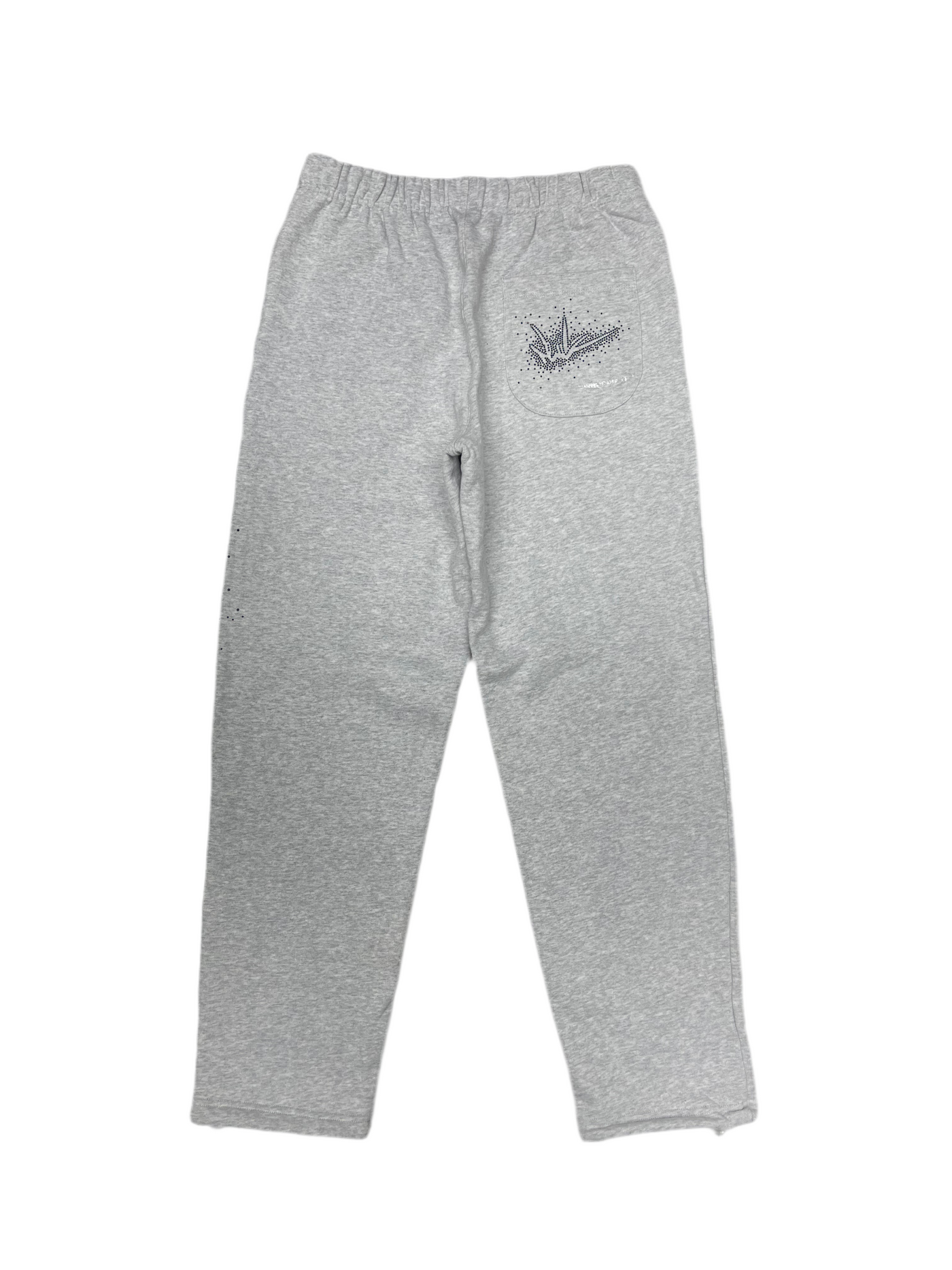 NewYrrk Light Grey Sweatpants w/ Black Crystal