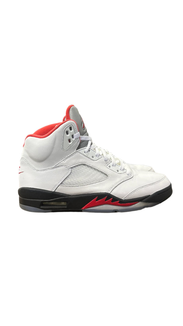 Nike Air Jordan 5 Retro Fire Red Silver Tongue