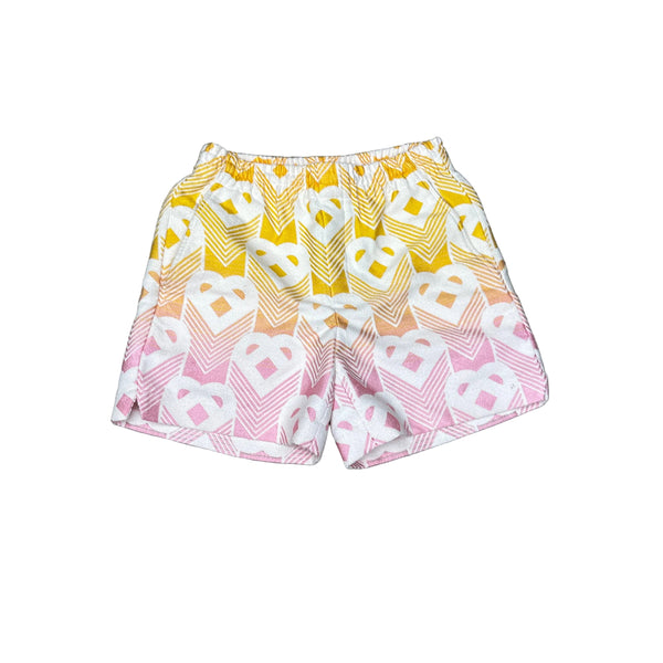 Casablanca Gradient Heart terry-cloth shorts