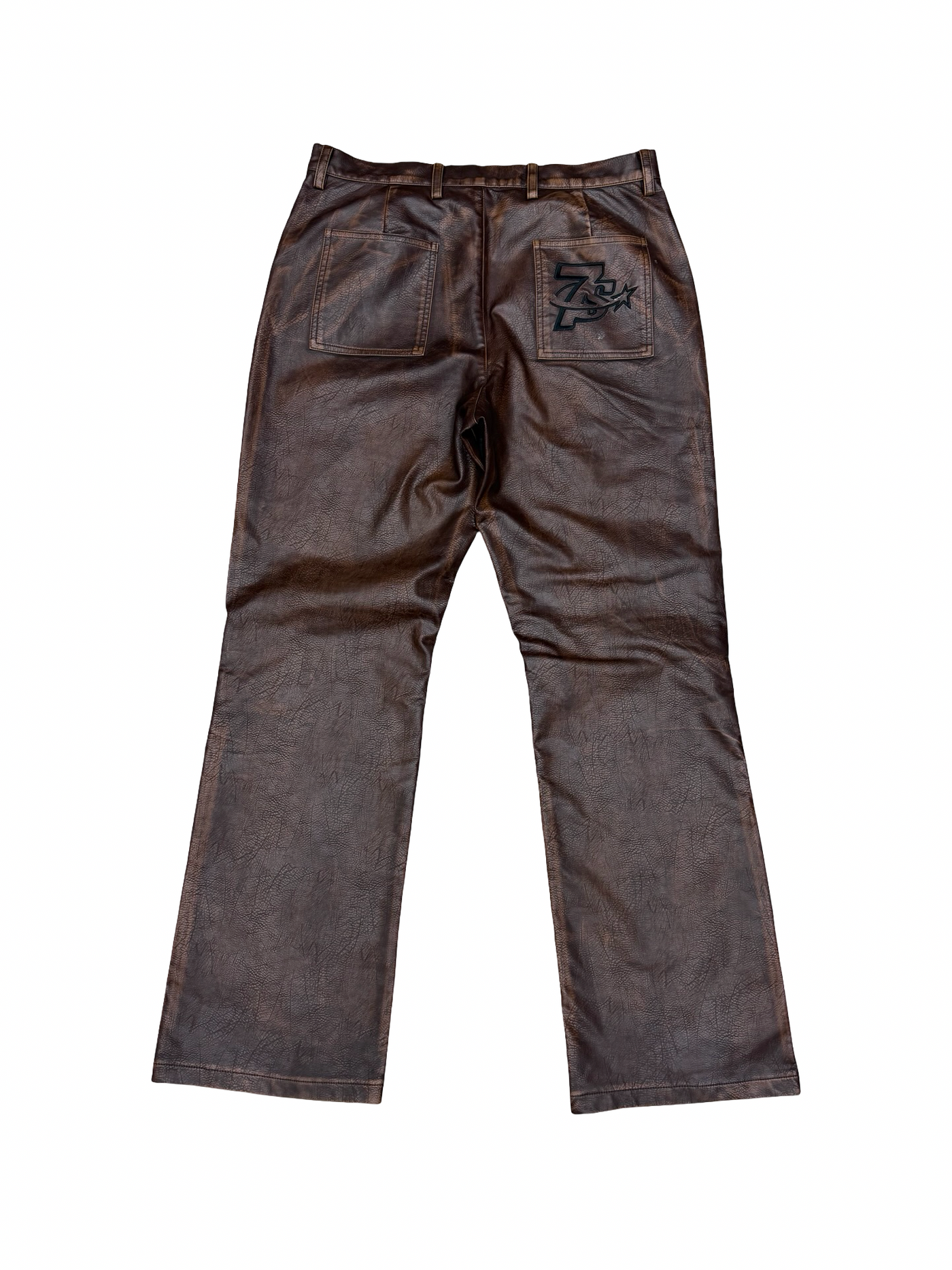 Triple Sevens Leather Pants Brown