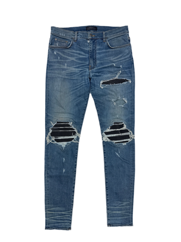 Amiri Washed Black Patch Jeans