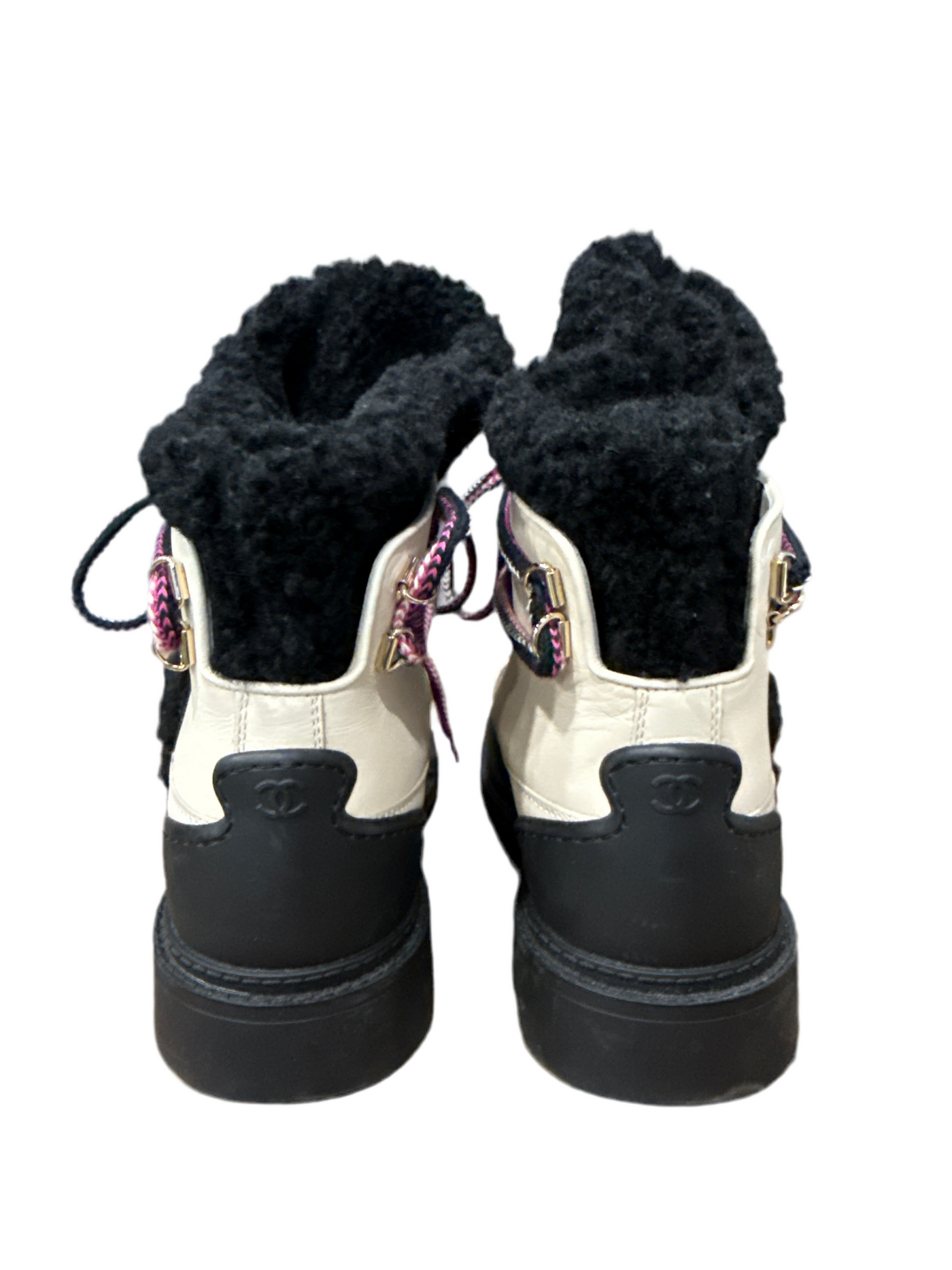 Chanel Interlocking CC Logo Combat Boots