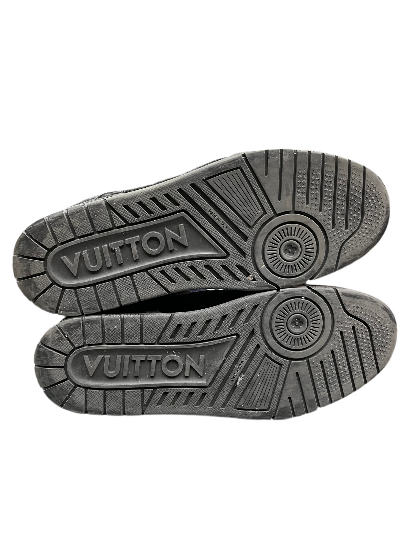 LV Trainer Low Black Suede