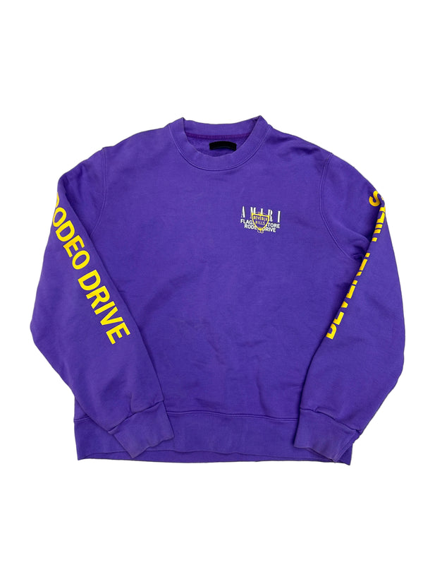 Amiri Exclusive Beverly Hills Purple Crewneck