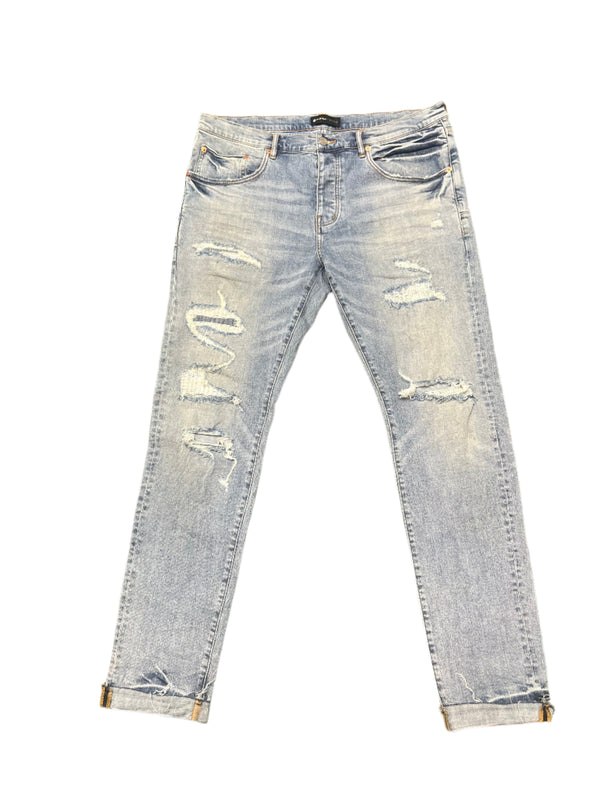 Purple Brand Ripped Light Indigo Jeans