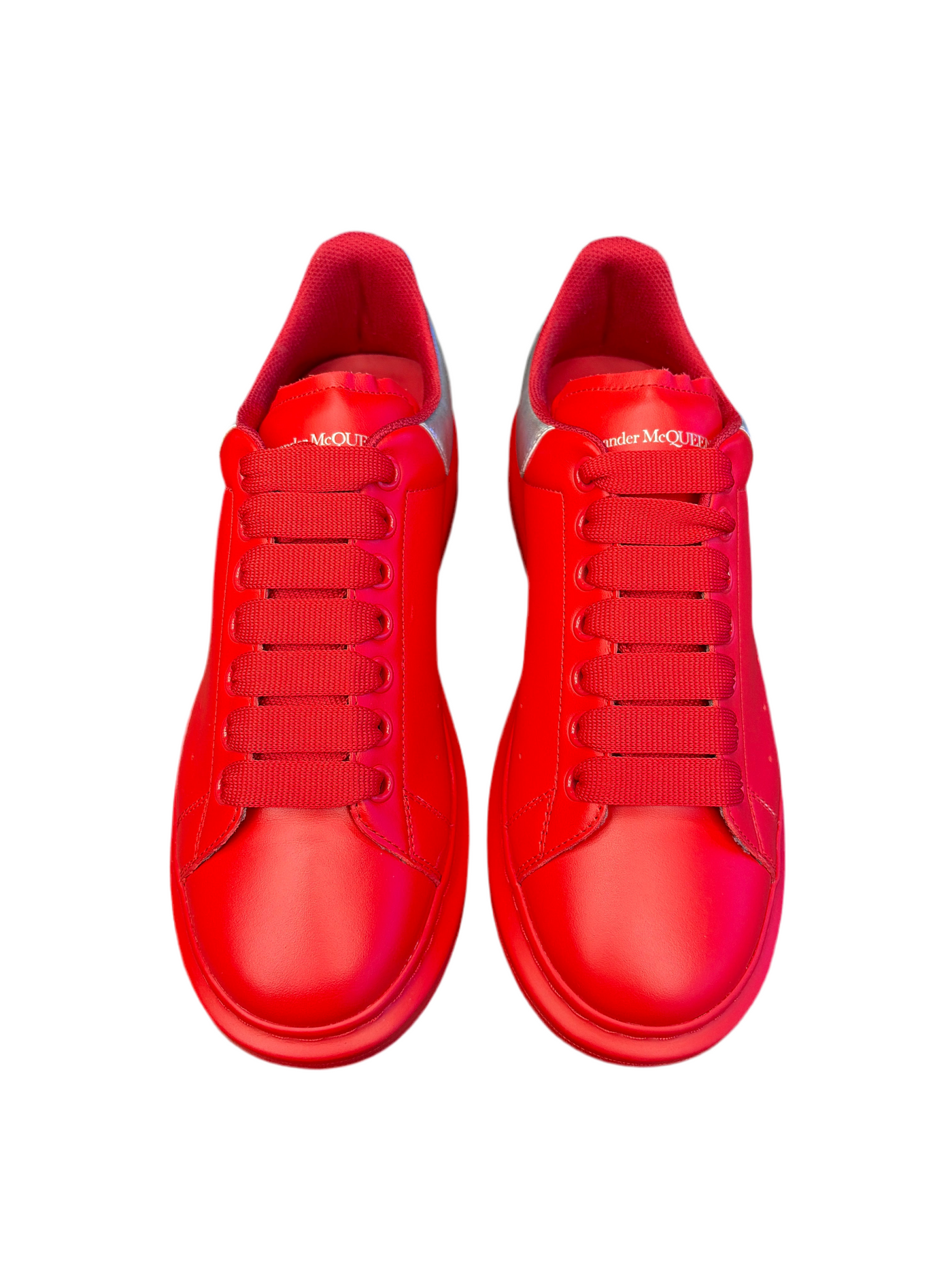 Alexander McQueen Oversized Sneaker Walsh Red Silver