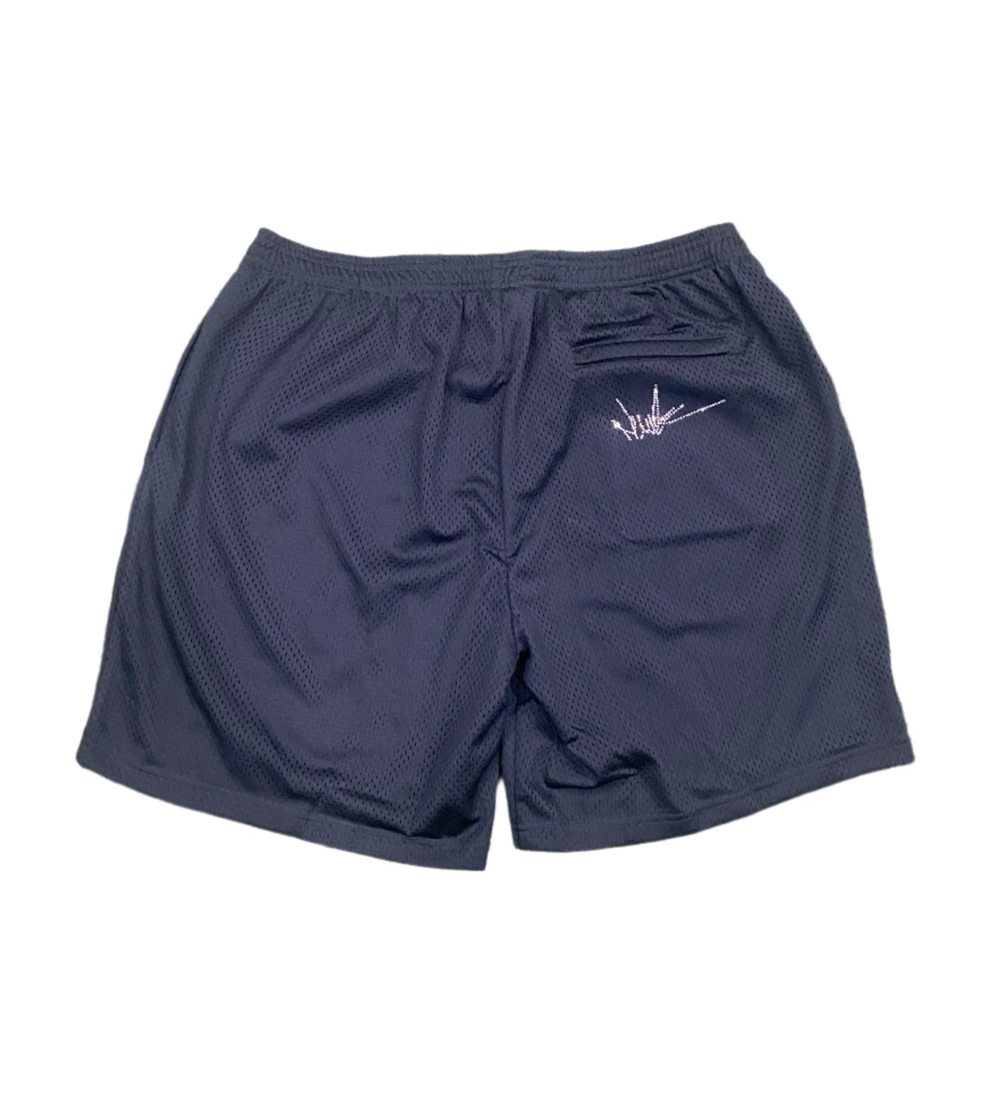 NewYrrk Black Basketball Shorts Side Logo w/ White Crystal