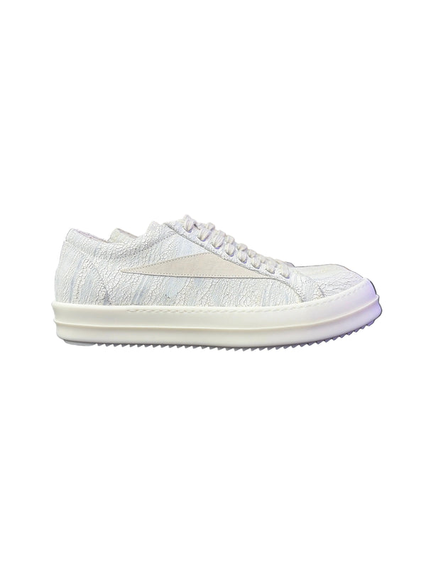 Rick Owens DRKSHDW Cracked Vintage Leather Sneakers Milk