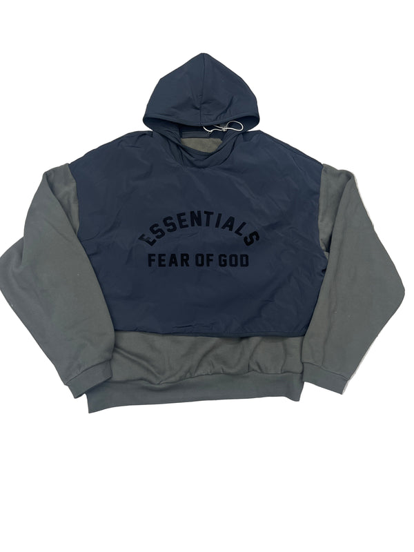 Fear of God ESSENTIALS Ink Jet Black Nylon Fleece Hoodie