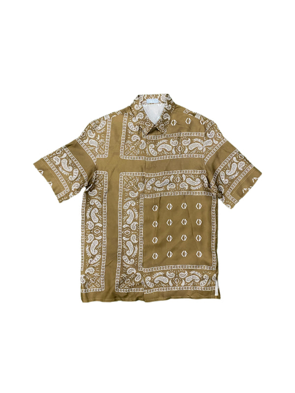 Dior Homme Bandana Motif Shirt Brown