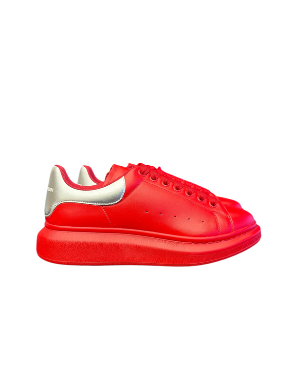 Alexander McQueen Oversized Sneaker Walsh Red Silver