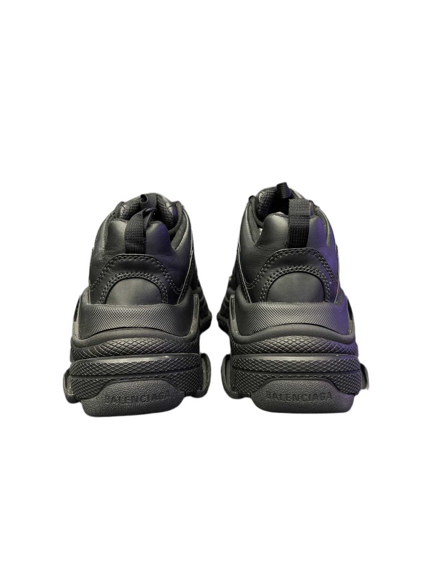 WMNS Balenciaga Triple S Fake Leather Black