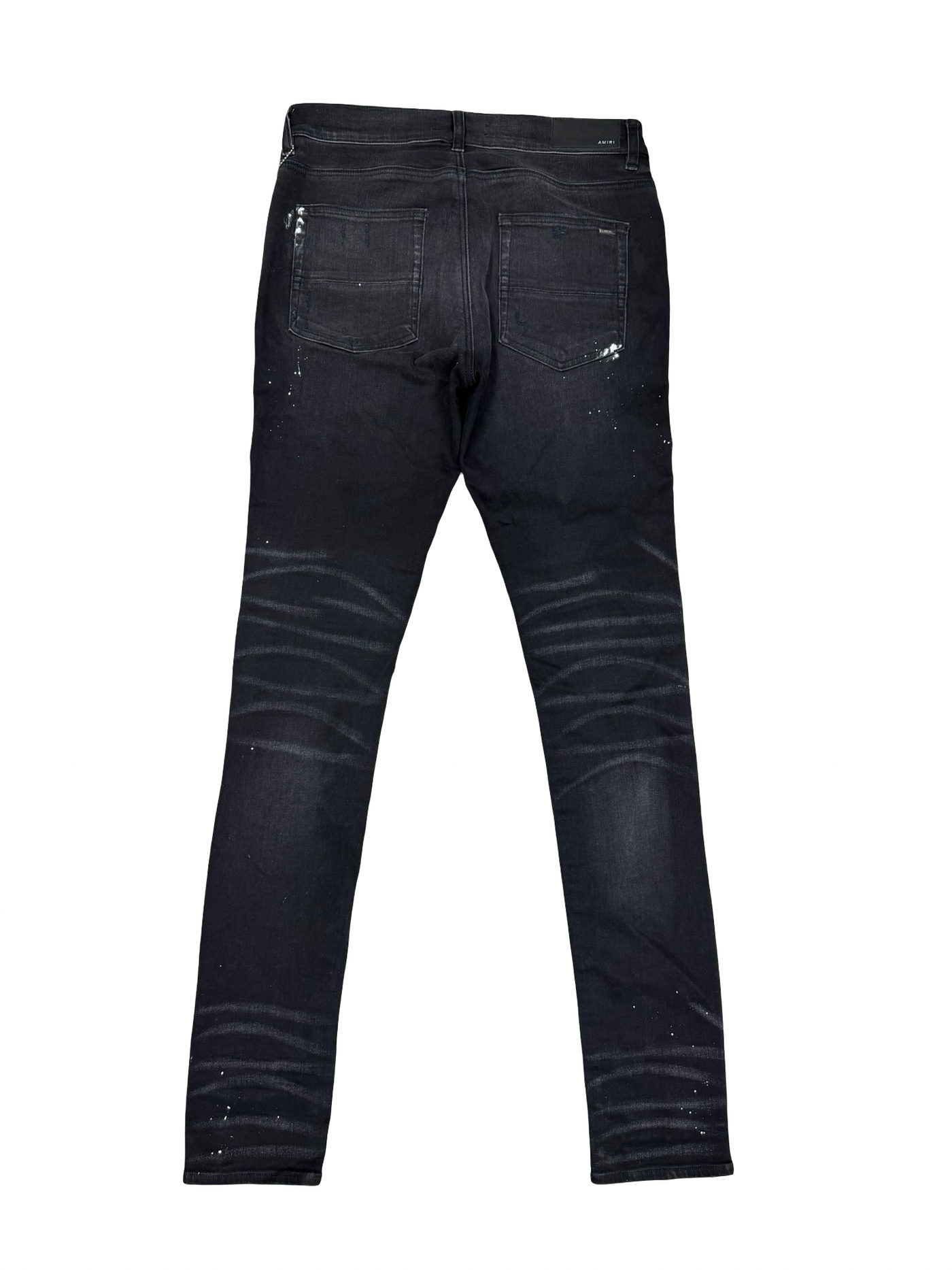 Amiri MX1 Plaid Denim Aged Black