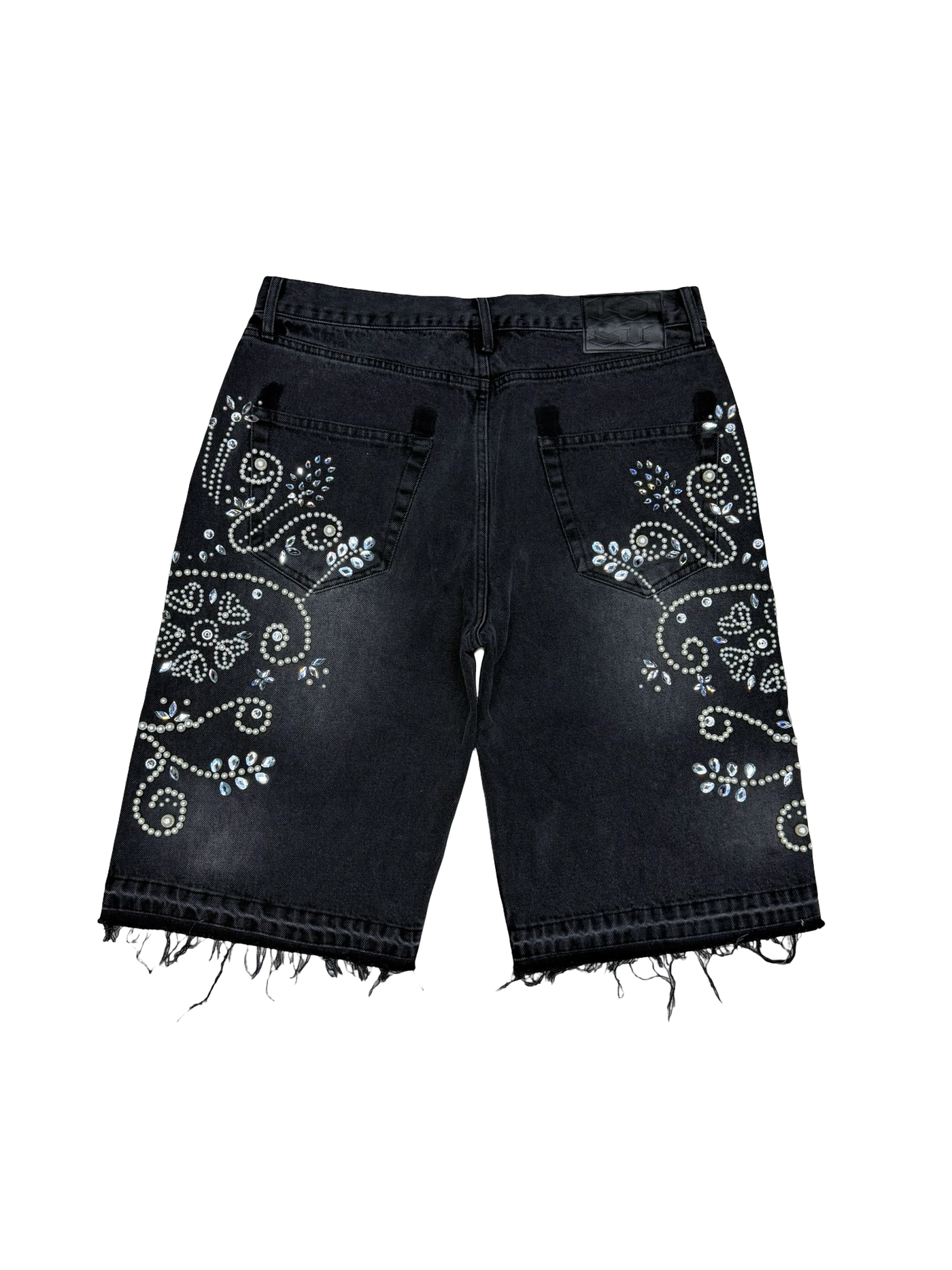 Lost Intricacy Black Lace Jean Shorts