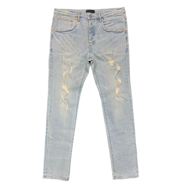 Purple Brand Faded Distressed Jeans Light Blue