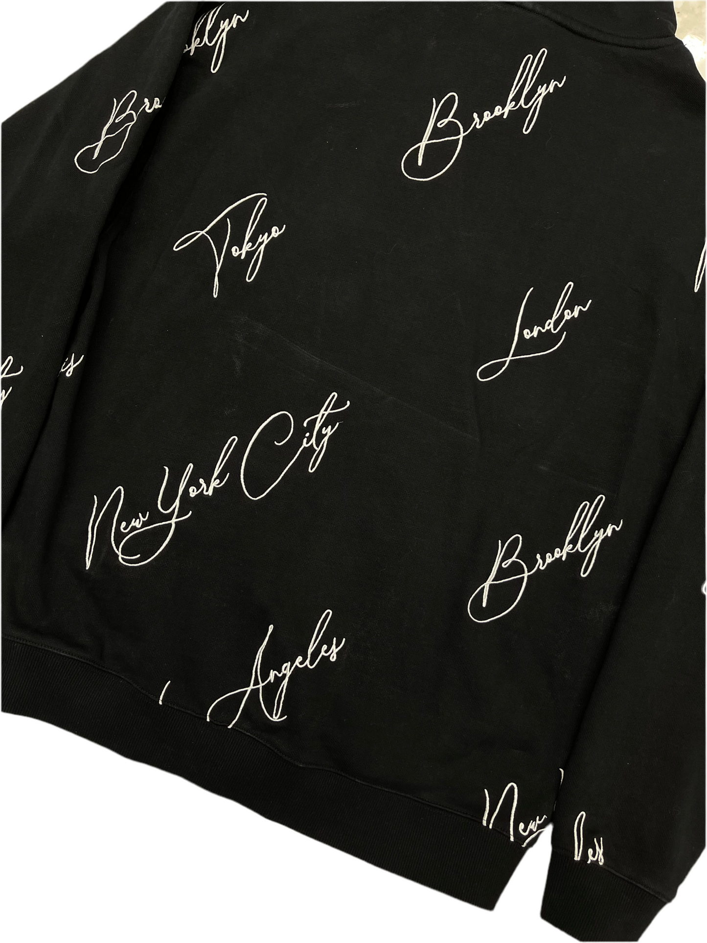 KITH City Script Logo Hoodie Black