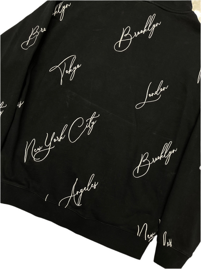 KITH City Script Logo Hoodie Black
