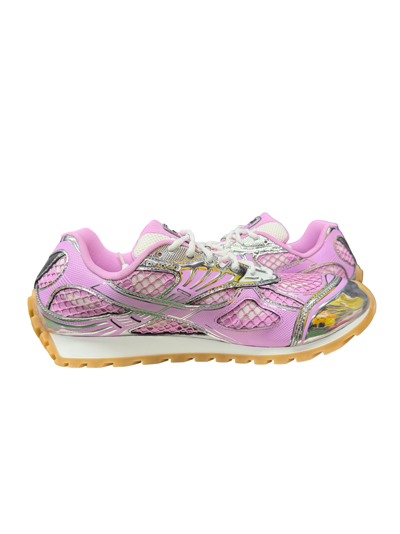 WMNS Bottega Veneta Orbit Gloss Silver