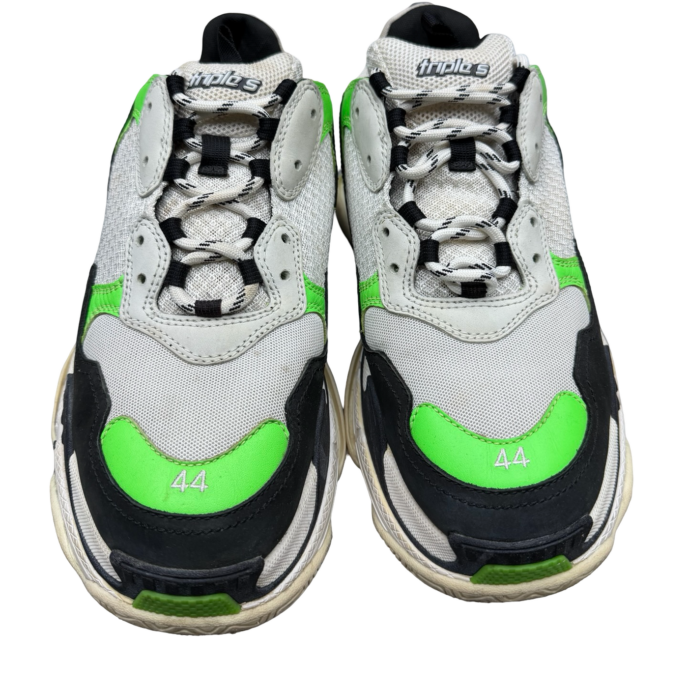 Balenciaga Triple S White Green Fluo Sneakers