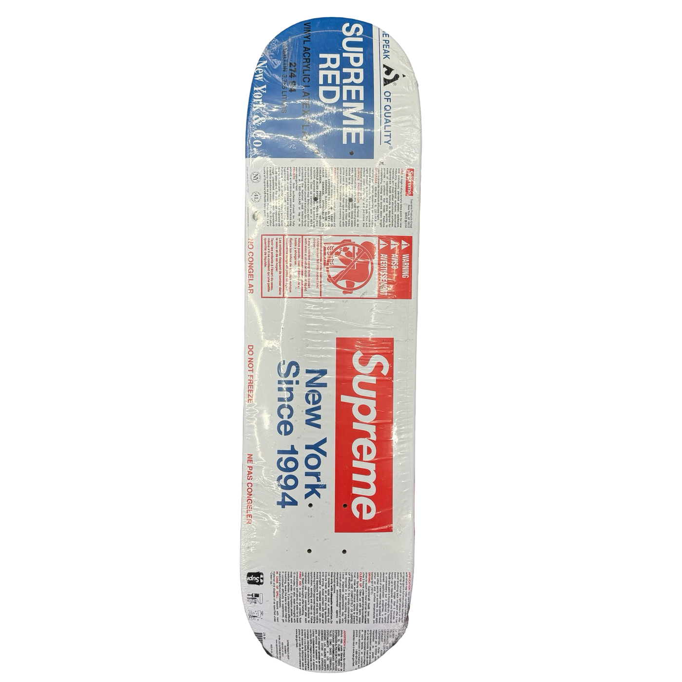 SS22 Supreme Paint Skateboard Deck White