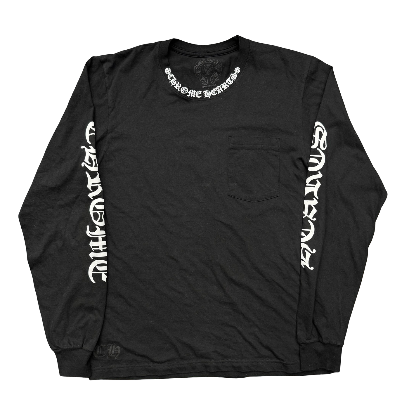 Chrome Hearts Scroll Logo L/S Tee Black