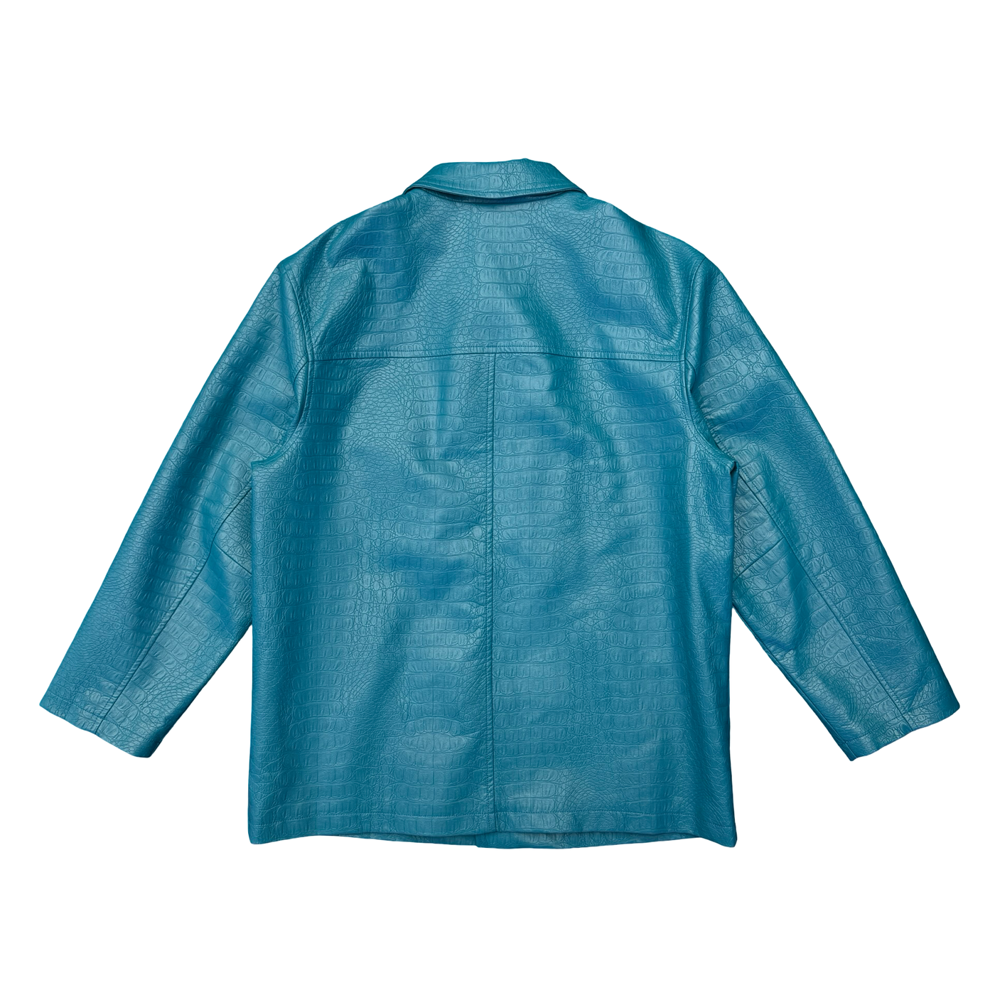 SS22 Supreme Faux Croc Car Coat Teal