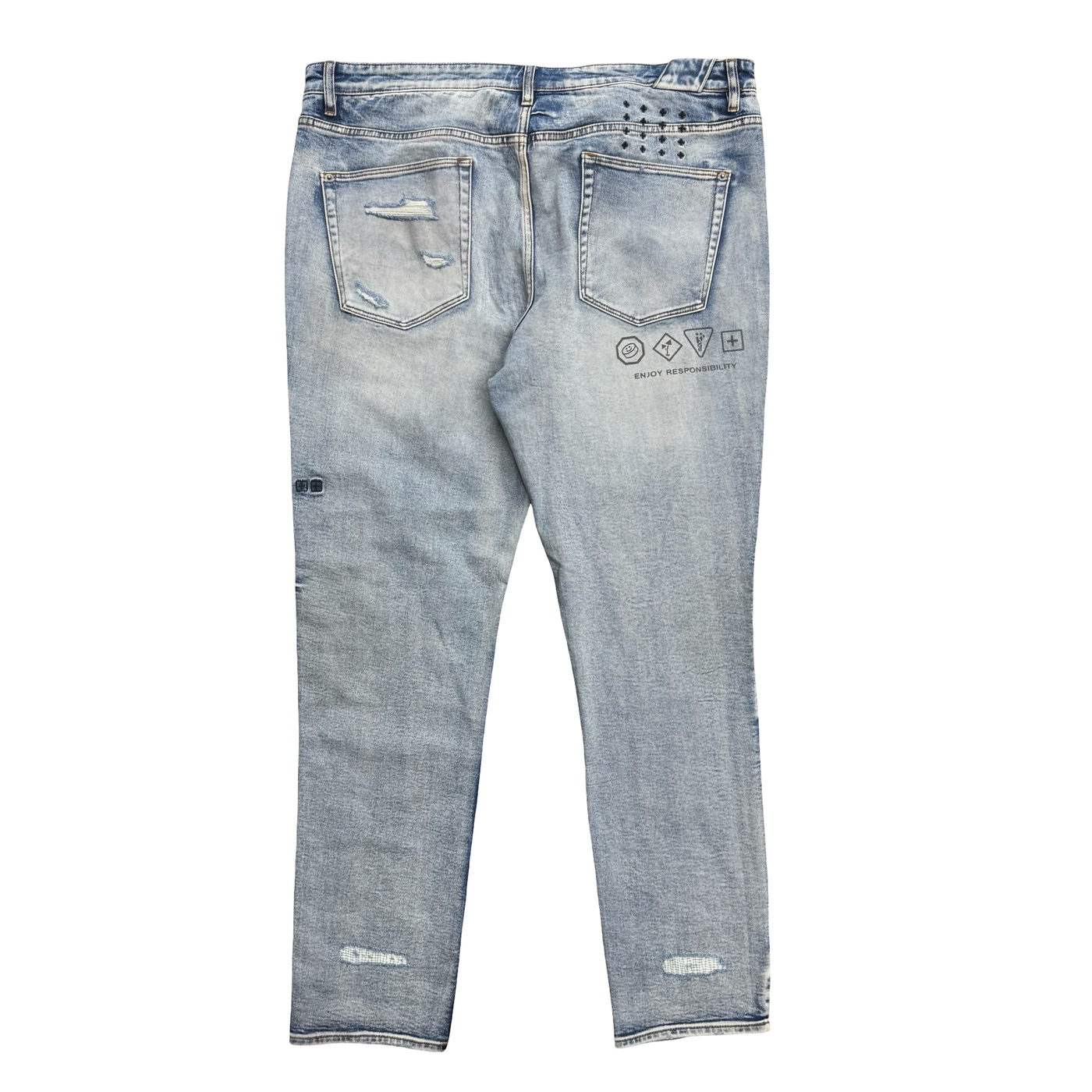 Ksubi Chitch Enjoy Trash Jeans Denim Blue
