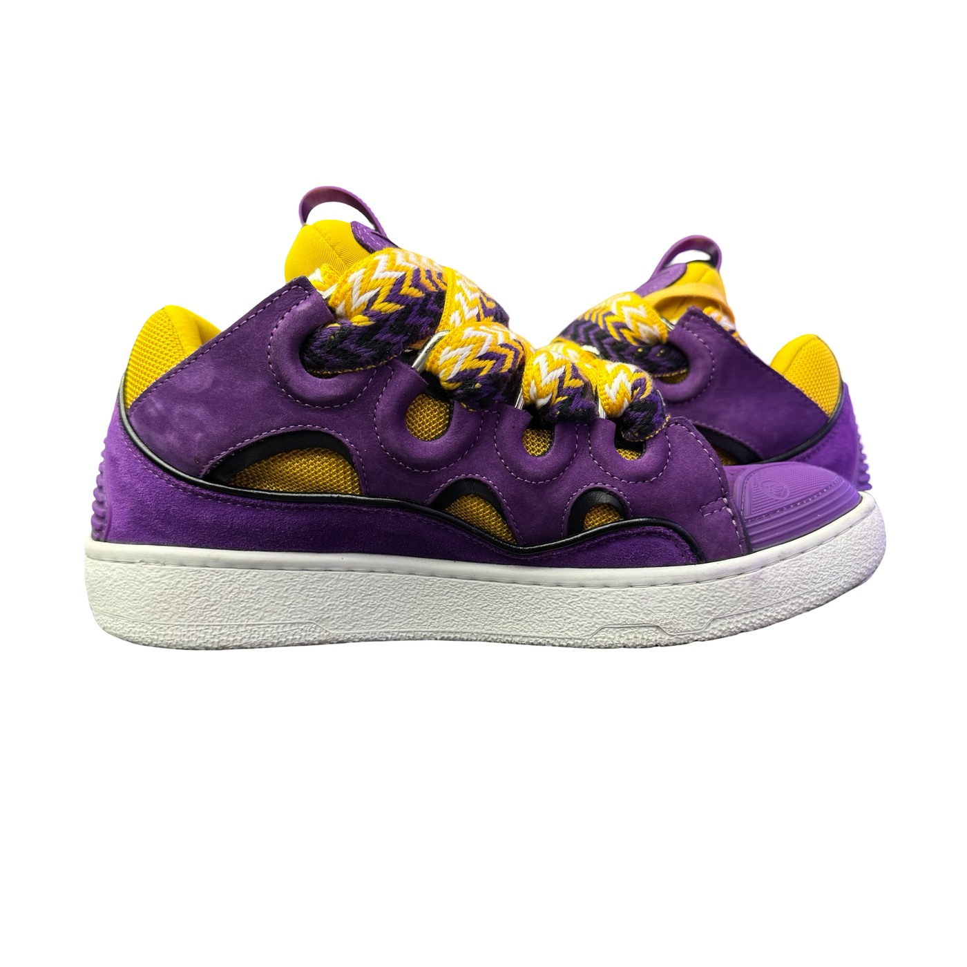 WMNS Lanvin Curb Sneakers Purple Yellow
