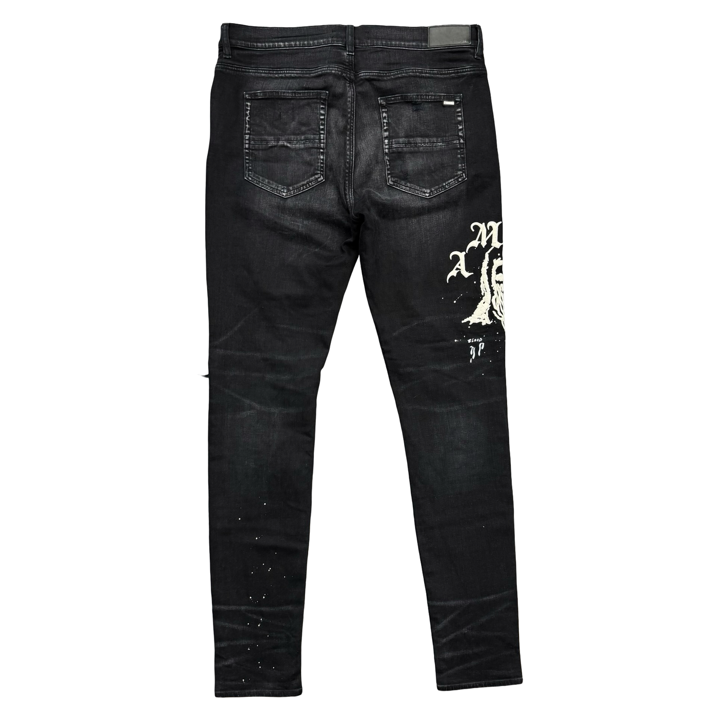 Amiri x Wes Lang Reaper Logo Jeans Aged Black