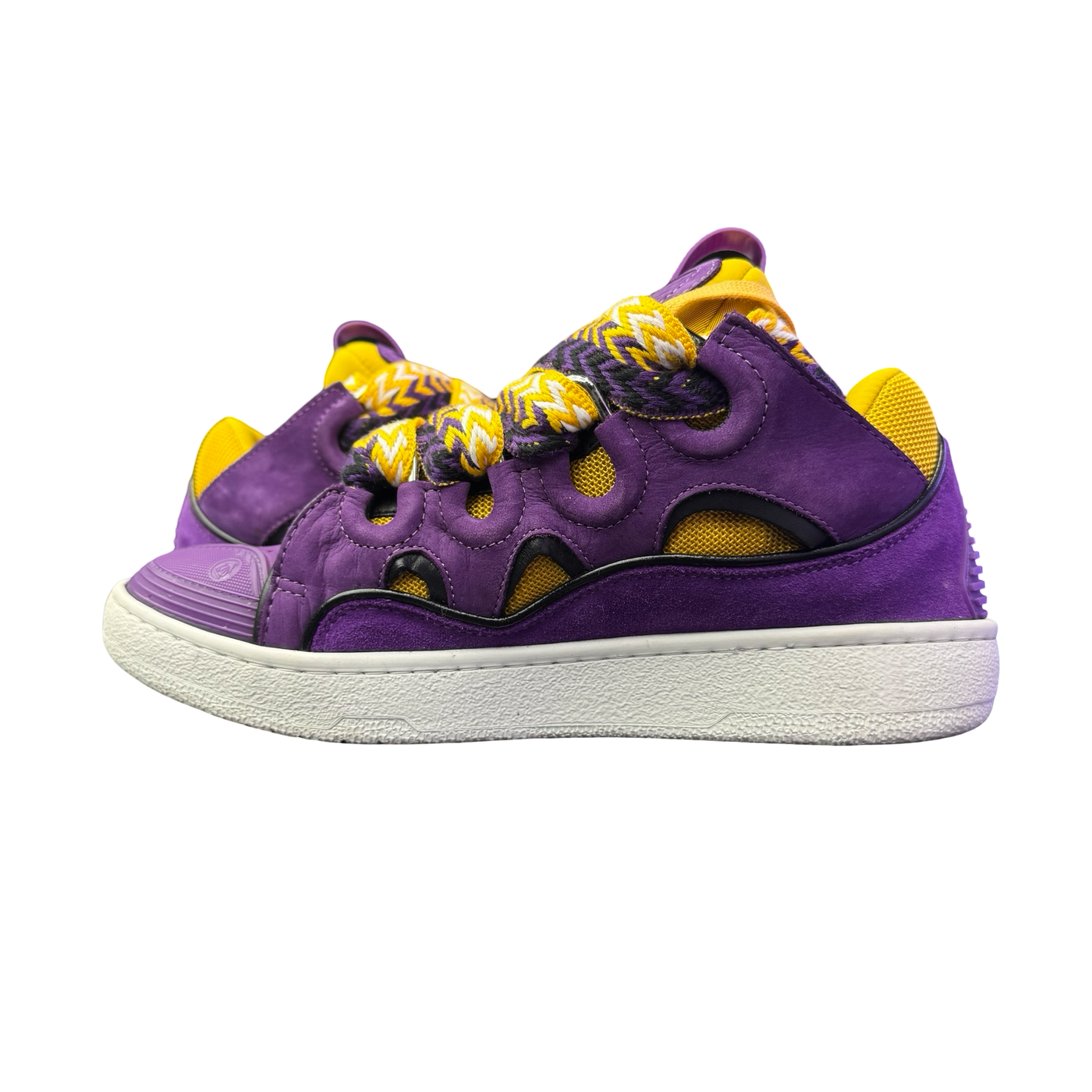 WMNS Lanvin Curb Sneakers Purple Yellow