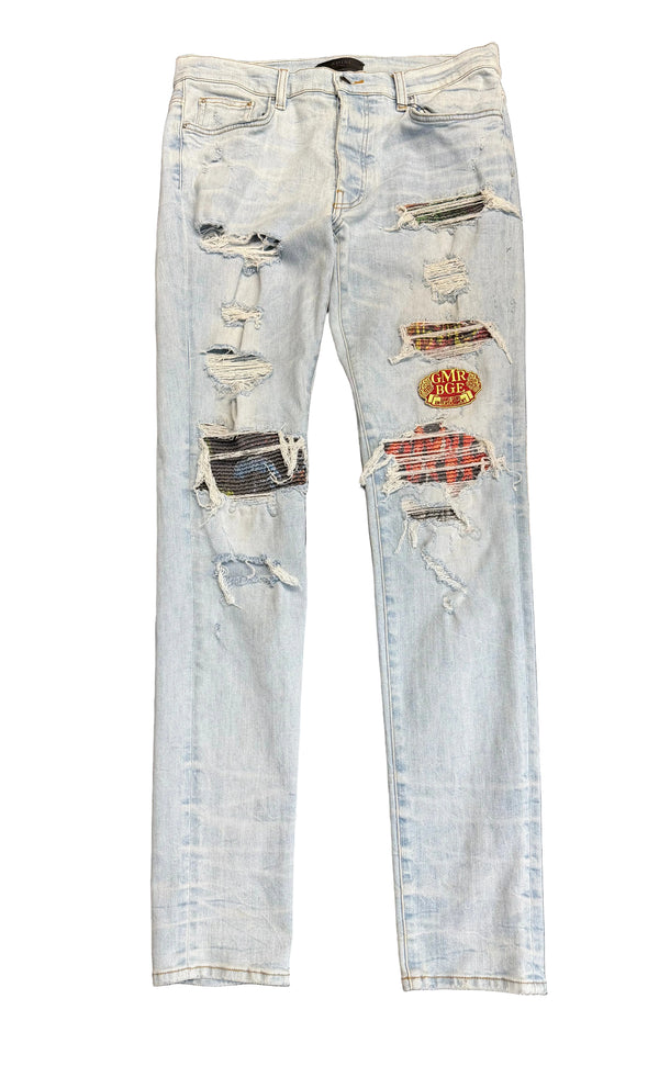 AMIRI Light Vintage Blue Wash Skinny Jeans