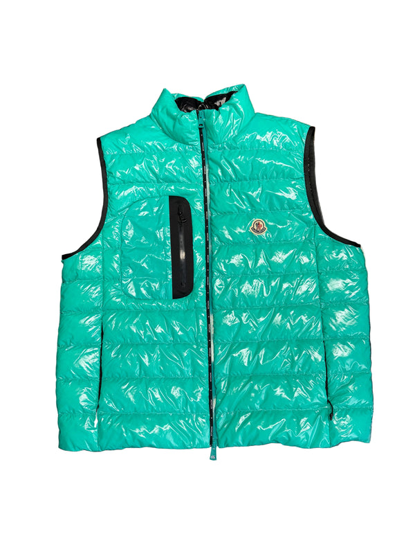 Moncler Usedom Giubbotto Graphic Print Vest Green