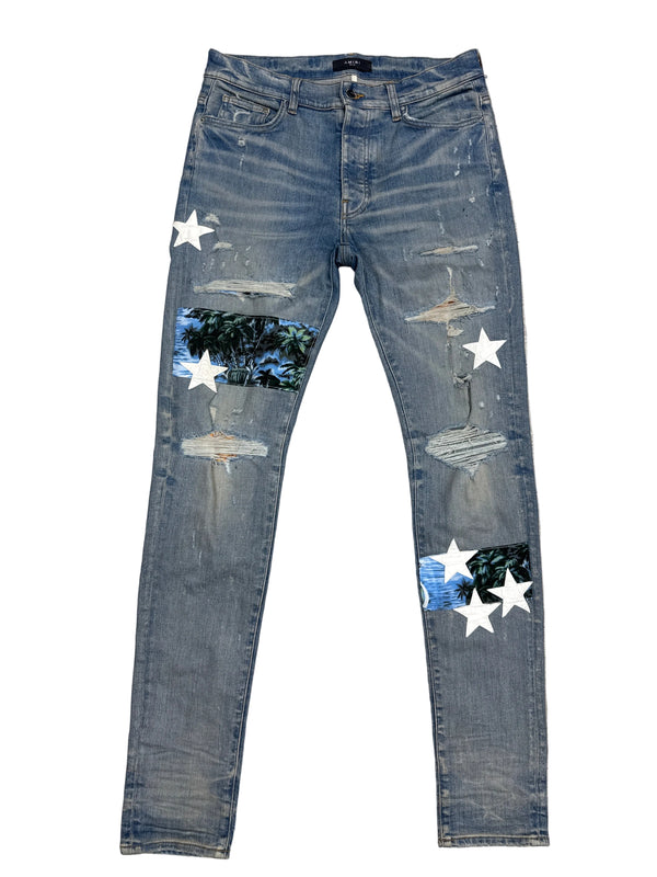 Amiri Hawaiian Star Patch Jeans