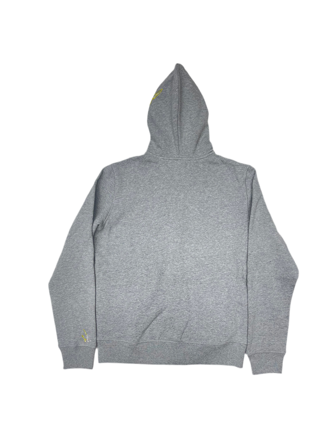 NewYrrk Gray Zip-Up Hoodie w/ Yellow White Crystal