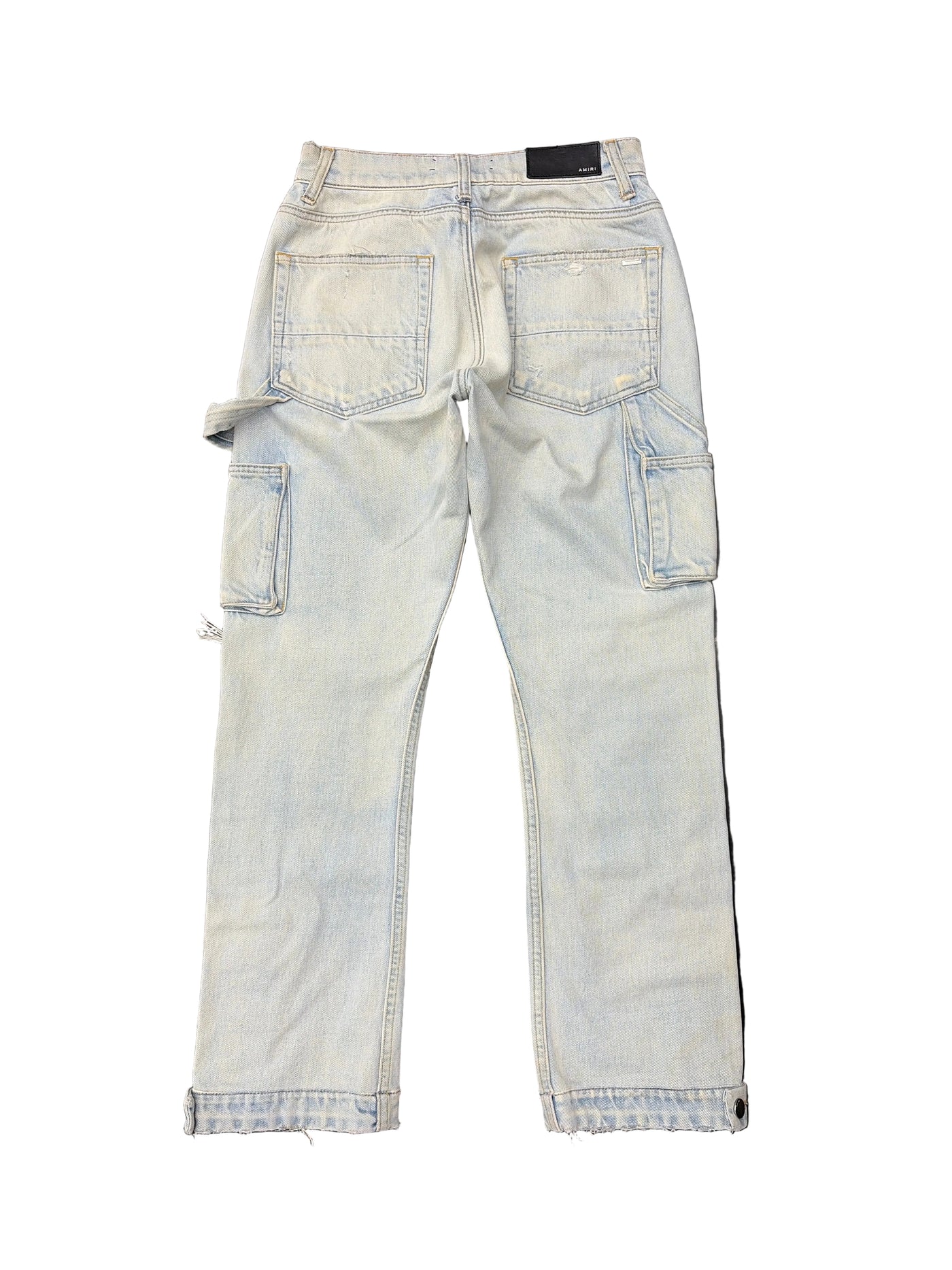 Amiri Distressed Carpenter Denim Jeans Blue