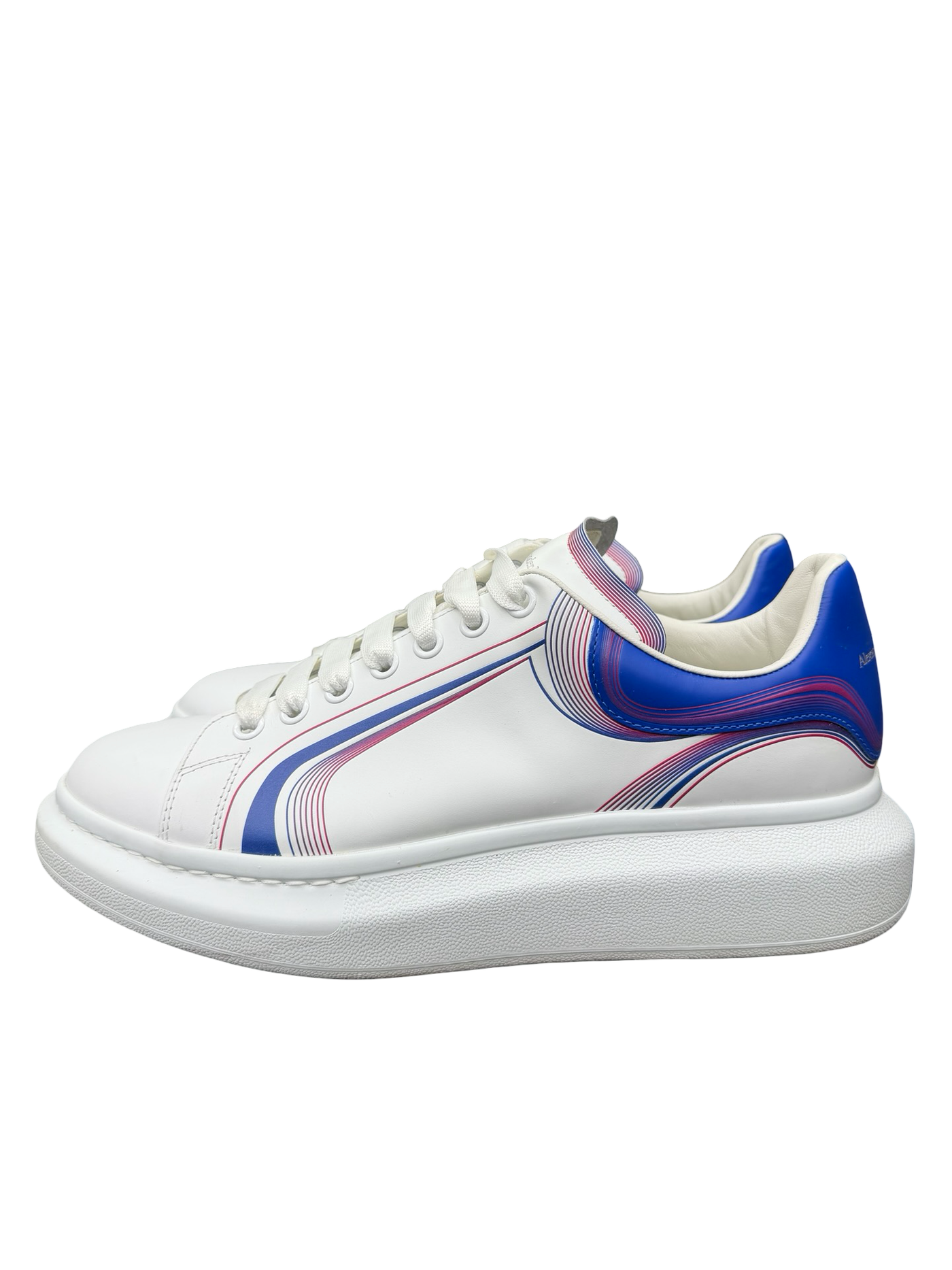 Alexander McQueen Oversized Pink Blue Graphic Lines
