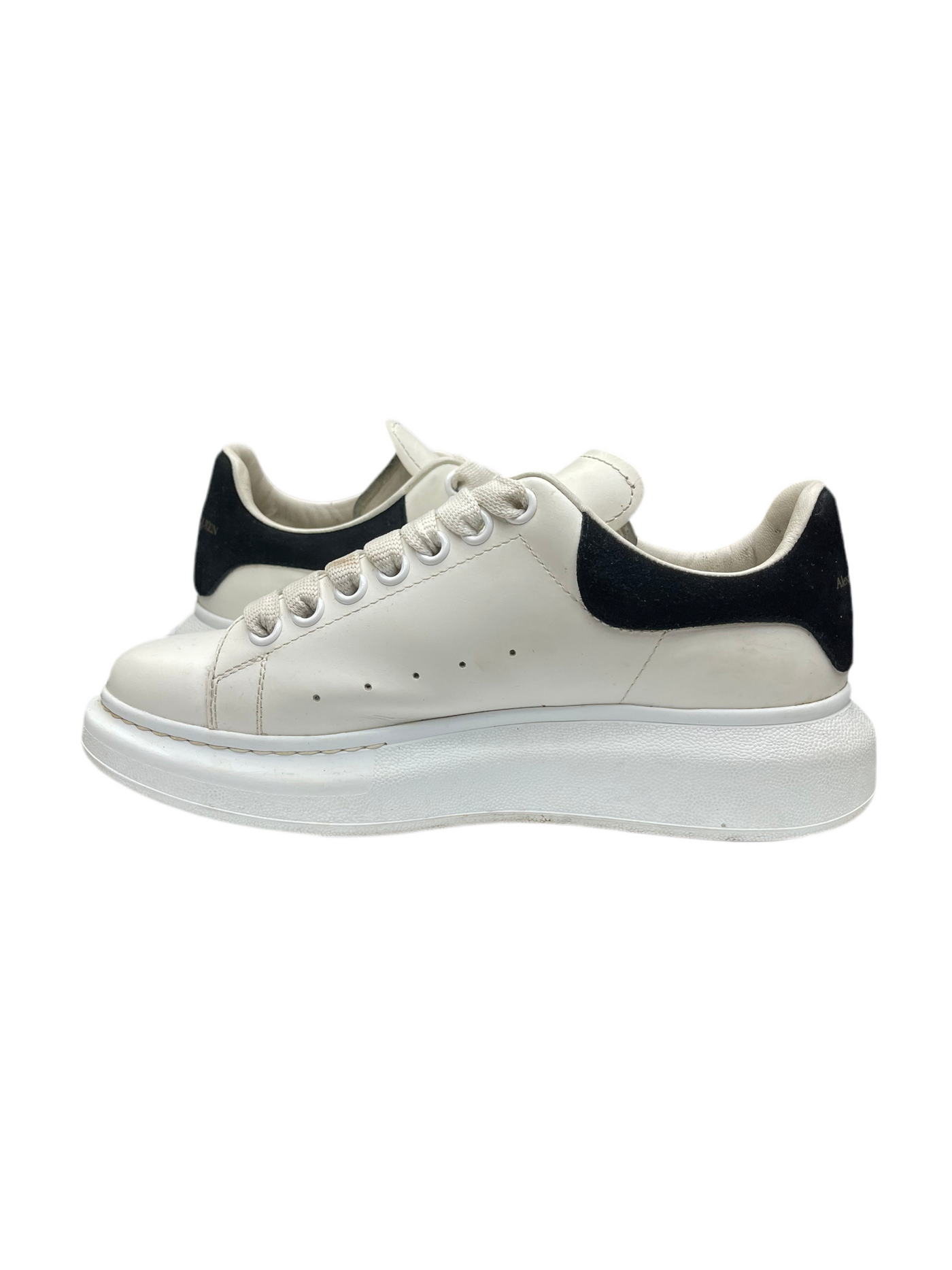 Alexander McQueen Oversized Suede Back White Black