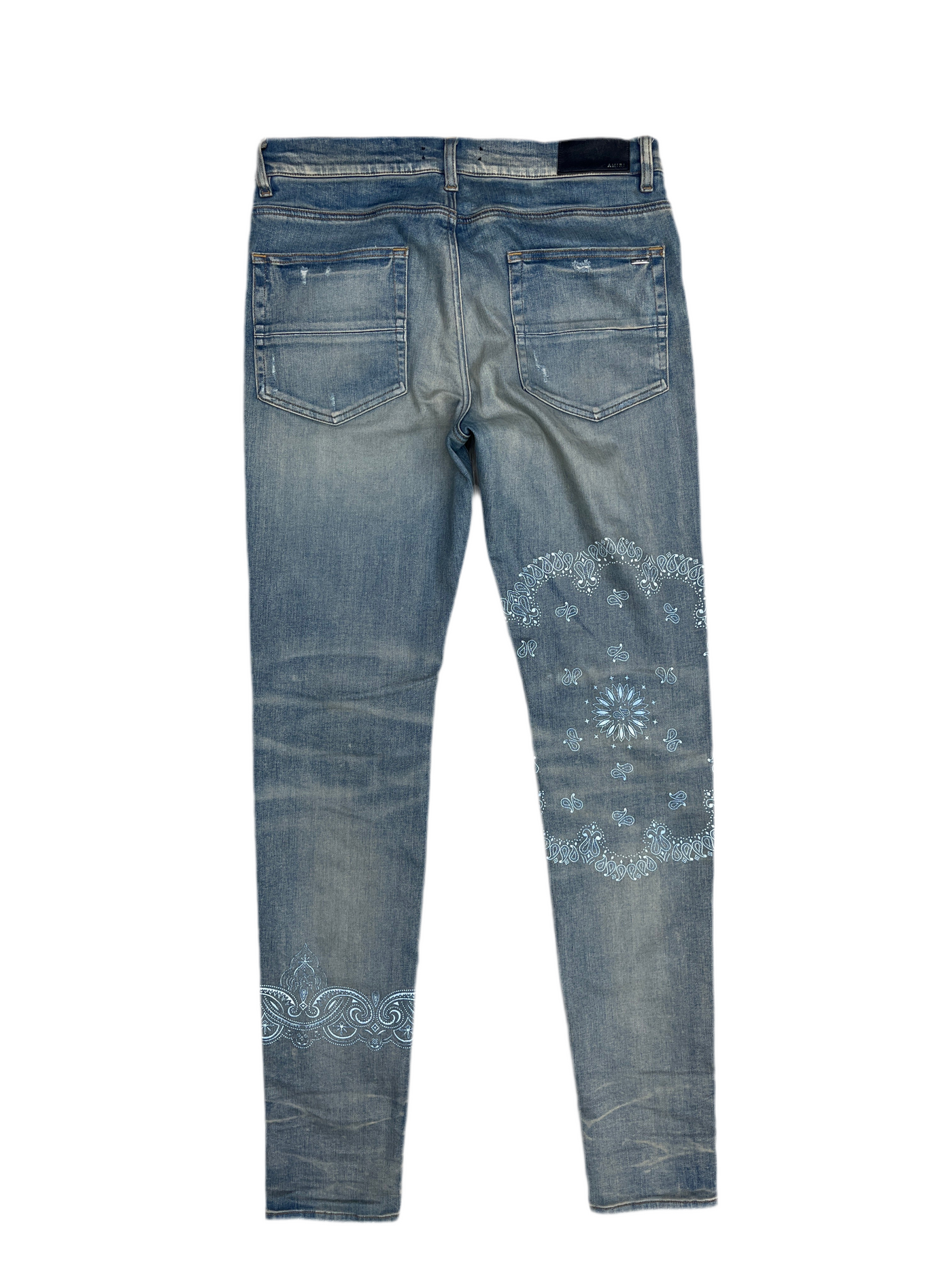 Amiri Distressed Print Effect Jeans