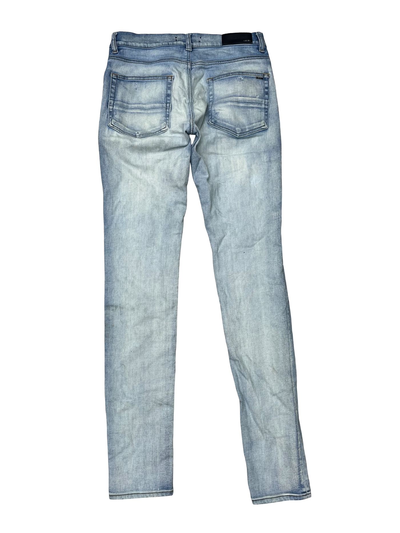 Amiri MX1 Turqoise Bandana Patch Jeans Light Blue